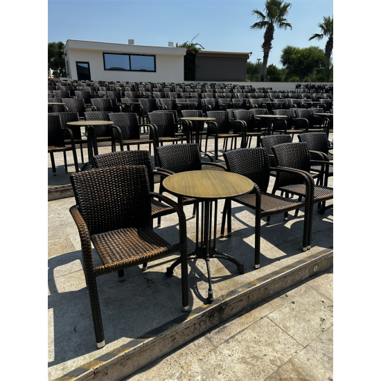 Yuvarlak 60 cm çapinda kompak laminat masa tablasi