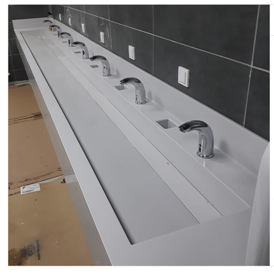 Yalak tipi akrilik tezgah fiyat.  1mtül fiyatidir. Projelere özel fiyat alinmasi gerekmektedir.