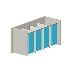 4 Kapılı -U- tipi 12mm Compact Laminat Kabin