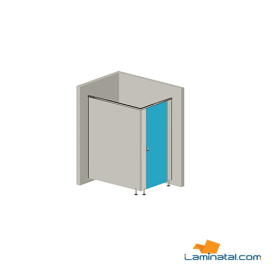 Tek Kapılı -L- Dönüşlü  12mm Compact Laminat  Kabin.