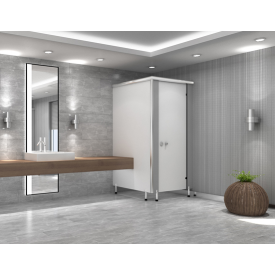 Tek Kapılı -L- Dönüşlü  12mm Compact Laminat  Kabin.