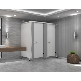 2 Kapılı, 2 bölmeli -L- tipi 12mm %100 hpl Compact Laminat Wc Kabin Fiyatı.